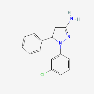 1-(3-Chlorophenyl)-5-phenyl-4,5-dihydro-1h-pyrazol-3-amine