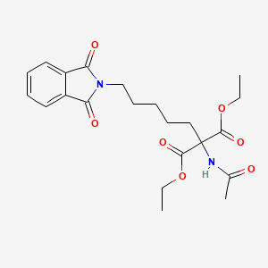 molecular formula C22H28N2O7 B8628093 diethyl 2-(acetylamino)-2-[5-(1,3-dioxo-1,3-dihydro-2H-isoindol-2-yl)pentyl]malonate 