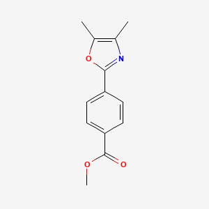 molecular formula C13H13NO3 B8628161 methyl 4-(4,5-dimethyl-1,3-oxazol-2-yl)benzoate 
