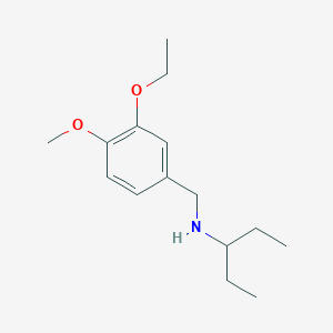 molecular formula C15H25NO2 B086282 N-[(3-ethoxy-4-methoxyphenyl)methyl]pentan-3-amine CAS No. 418778-20-8