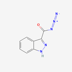 molecular formula C8H5N5O B8628248 1H-Indazole-3-carbonylazide 