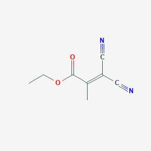 molecular formula C8H8N2O2 B8628315 Ethyl 3,3-dicyano-2-methylprop-2-enoate CAS No. 24878-26-0