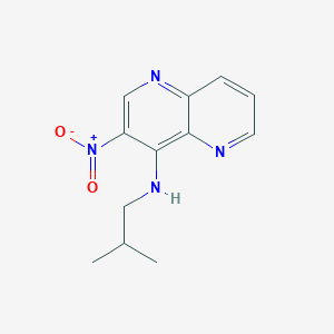 molecular formula C12H14N4O2 B8628432 N-(2-Methylpropyl)-3-nitro-1,5-naphthyridin-4-amine CAS No. 227318-67-4