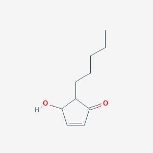 molecular formula C10H16O2 B8628506 4-Hydroxy-5-pentylcyclopent-2-en-1-one CAS No. 78986-03-5