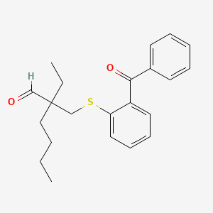 molecular formula C22H26O2S B8628678 2-((2-Benzoylphenylthio)methyl)-2-ethylhexanal CAS No. 178678-56-3