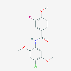 molecular formula C16H15ClFNO4 B8628718 N-(4-chloro-2,5-dimethoxyphenyl)-3-fluoro-4-methoxybenzamide 