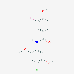 N-(4-chloro-2,5-dimethoxyphenyl)-3-fluoro-4-methoxybenzamide