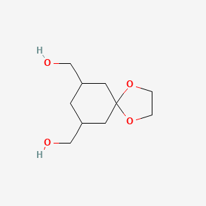 molecular formula C10H18O4 B8628758 1,4-Dioxaspiro[4.5]decane-7,9-dimethanol 