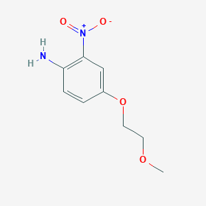 molecular formula C9H12N2O4 B8628780 4-(2-Methoxyethoxy)-2-nitroaniline CAS No. 50982-75-7