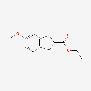 molecular formula C13H16O3 B8628787 ethyl 5-methoxy-2,3-dihydro-1H-indene-2-carboxylate 