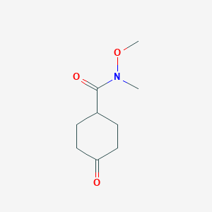 molecular formula C9H15NO3 B8628815 N-Methoxy-N-methyl-4-oxocyclohexanecarboxamide 