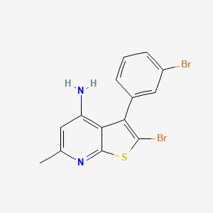 2-Bromo-3-(3-bromophenyl)-6-methylthieno[2,3-b]pyridin-4-amine
