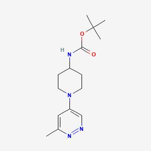 molecular formula C15H24N4O2 B8628877 tert-Butyl 1-(6-methylpyridazin-4-yl)piperidin-4-ylcarbamate 