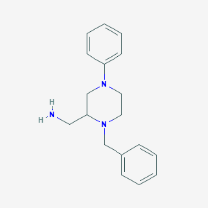 4-Phenyl-1-(phenylmethyl)-2-piperazinemethanamine