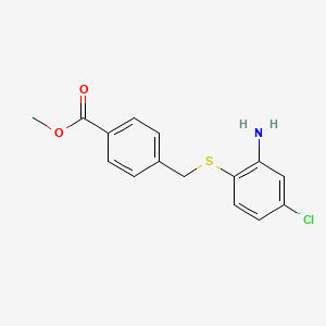 Methyl 4-(((2-amino-4-chlorophenyl)thio)methyl)benzoate