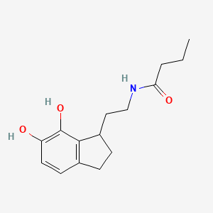 N-[2-(6,7-dihydroxyindan-1-yl)ethyl]butyramide