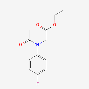 molecular formula C12H14FNO3 B8628941 ethyl 2-[N-(4-fluorophenyl)acetamido]acetate 