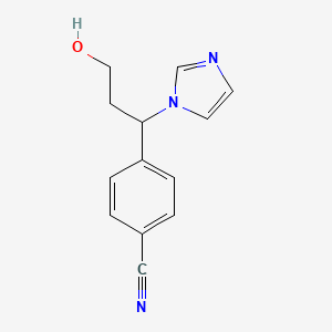 molecular formula C13H13N3O B8628955 4-(3-Hydroxy-1-imidazol-1-yl-propyl)-benzonitrile 
