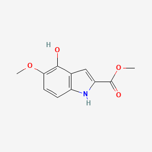 molecular formula C11H11NO4 B8628992 methyl 4-hydroxy-5-methoxy-1H-indole-2-carboxylate 