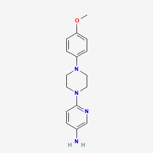 molecular formula C16H20N4O B8629067 5-Amino-2-(4-[4-methoxyphenyl]piperazin-1-yl)pyridine 