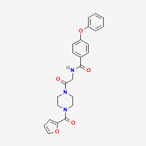 molecular formula C24H23N3O5 B8629210 N-{2-[4-(furan-2-carbonyl)piperazin-1-yl]-2-oxoethyl}-4-phenoxybenzamide 
