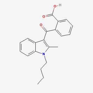 molecular formula C21H21NO3 B8629254 Benzoic acid, 2-((1-butyl-2-methyl-1H-indol-3-yl)carbonyl)- CAS No. 67697-49-8