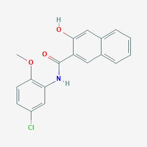 molecular formula C18H14ClNO3 B086293 2-Naphthalenecarboxamide, N-(5-chloro-2-methoxyphenyl)-3-hydroxy- CAS No. 137-52-0