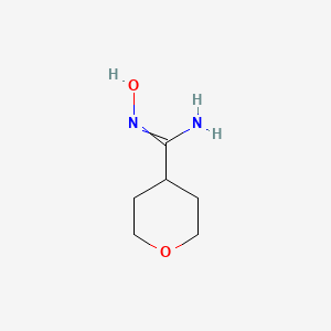 molecular formula C6H12N2O2 B8629389 N'-Hydroxytetrahydro-2H-pyran-4-carboximidamide 