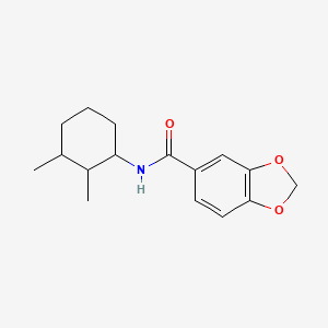 molecular formula C16H21NO3 B8629480 N-(2,3-dimethylcyclohexyl)benzo[d][1,3]dioxole-5-carboxamide 