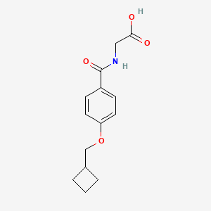 molecular formula C14H17NO4 B8629593 N-[4-(Cyclobutylmethoxy)benzoyl]glycine CAS No. 915017-01-5