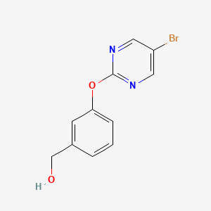 molecular formula C11H9BrN2O2 B8629609 (3-(5-Bromopyrimidin-2-yloxy)phenyl)methanol 