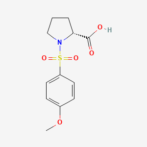 molecular formula C12H15NO5S B8629617 1-[(4-Methoxyphenyl)sulfonyl]-D-proline 
