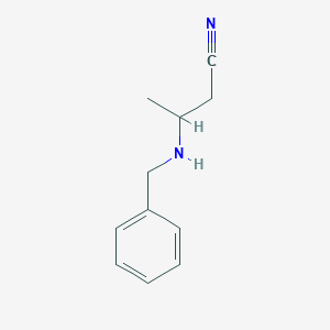 molecular formula C11H14N2 B8629621 3-(Benzylamino)butanenitrile 