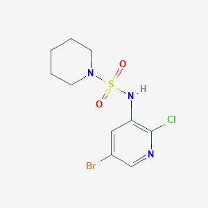 molecular formula C10H13BrClN3O2S B8629687 N-(5-bromo-2-chloropyridin-3-yl)piperidine-1-sulfonamide 