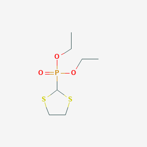 molecular formula C7H15O3PS2 B8629688 2-Diethoxyphosphoryl-1,3-dithiolane CAS No. 62999-76-2