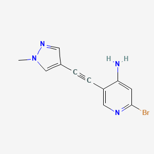 2-bromo-5-((1-methyl-1H-pyrazol-4-yl)ethynyl)pyridin-4-amine