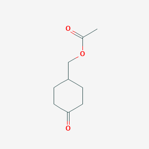 molecular formula C9H14O3 B8629752 Acetic acid 4-oxo-cyclohexylmethyl ester 