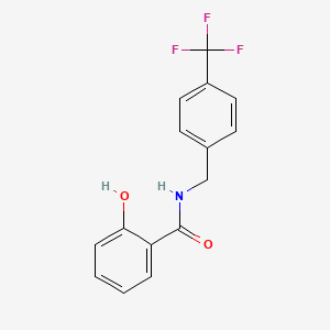 2-hydroxy-N-[[4-(trifluoromethyl)phenyl]methyl]benzamide