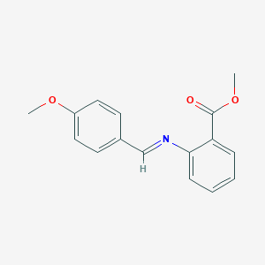 molecular formula C16H15NO3 B086299 Methyl 2-[[(4-methoxyphenyl)methylene]amino]benzoate CAS No. 14735-72-9