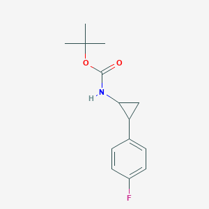 molecular formula C14H18FNO2 B8630153 trans-[2-(4-Fluoro-phenyl)-cyclopropyl]-carbamic acid tert-butyl ester CAS No. 879324-65-9
