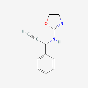 molecular formula C12H12N2O B8630218 N-(1-phenylprop-2-ynyl)-4,5-dihydro-1,3-oxazol-2-amine 