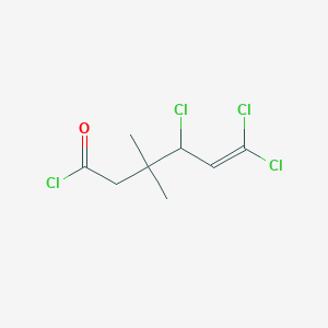 molecular formula C8H10Cl4O B8630224 4,6,6-Trichloro-3,3-dimethylhex-5-enoyl chloride CAS No. 62995-33-9