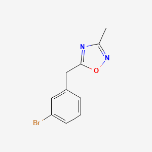 molecular formula C10H9BrN2O B8630235 5-(3-Bromobenzyl)-3-methyl-1,2,4-oxadiazole 