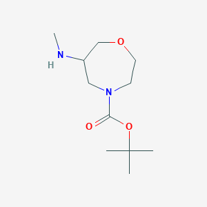 molecular formula C11H22N2O3 B8630242 Tert-butyl 6-(methylamino)-1,4-oxazepane-4-carboxylate 