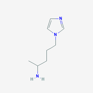 molecular formula C8H15N3 B8630352 alphamethyl-1H-imidazole-1-butanamine 