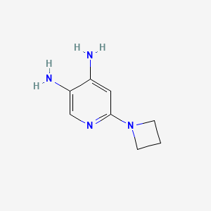 molecular formula C8H12N4 B8630443 6-(Azetidin-1-yl)pyridine-3,4-diamine 