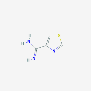 molecular formula C4H5N3S B8630479 Thiazole-4-carboxamidine 
