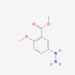 molecular formula C9H12N2O3 B8630490 Methyl 5-hydrazinyl-2-methoxybenzoate 