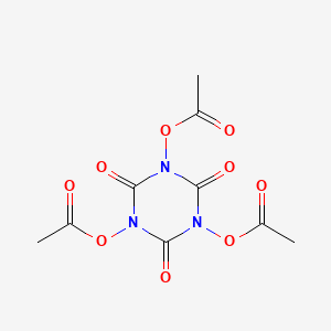 molecular formula C9H9N3O9 B8630517 1,3,5-Triacetoxy-hexahydro-1,3,5-triazine-2,4,6-trione CAS No. 558480-54-9