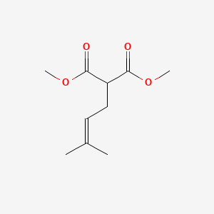 molecular formula C10H16O4 B8630561 (3-Methyl-2-butenyl)propanedioic acid, dimethyl ester 
